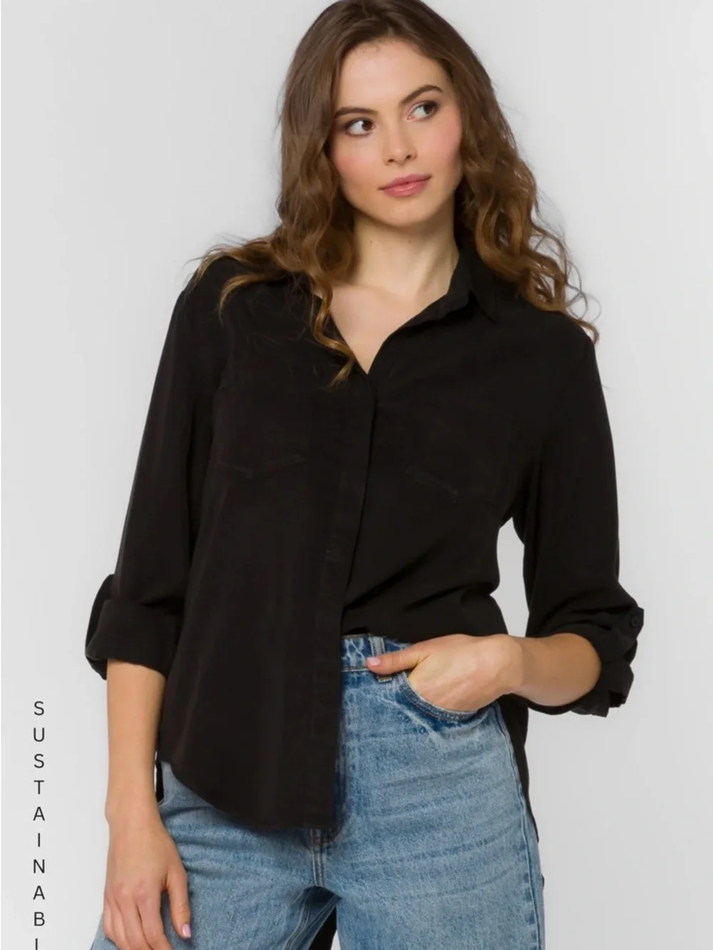 Velvet heart Riley black shirt Medium